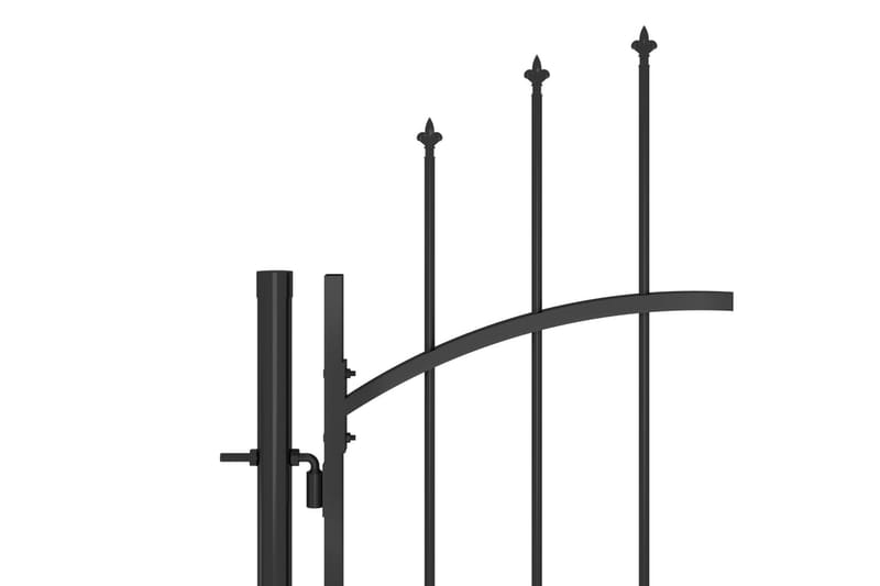 Hegnslåge Med Spydtop 5x1,5 M Sort - Hus & renovering - Indsynsbeskyttelse & indhegning - Låge - Låge udendørs