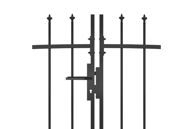 Hegnslåge Med Spydtop 5x1,75 M Sort - Hus & renovering - Indsynsbeskyttelse & indhegning - Låge - Låge udendørs