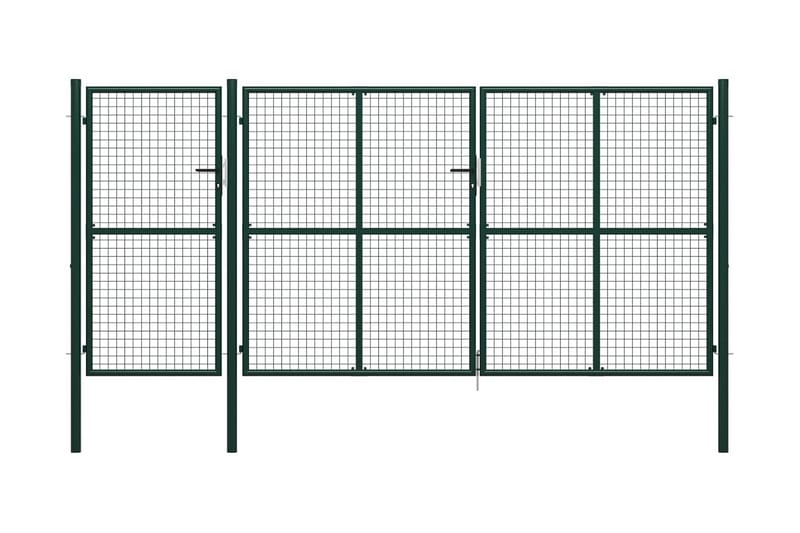 havelåge 400 x 150 cm stål grøn - Grøn - Hus & renovering - Indsynsbeskyttelse & indhegning - Låge - Smedejernslåge & jernlåge