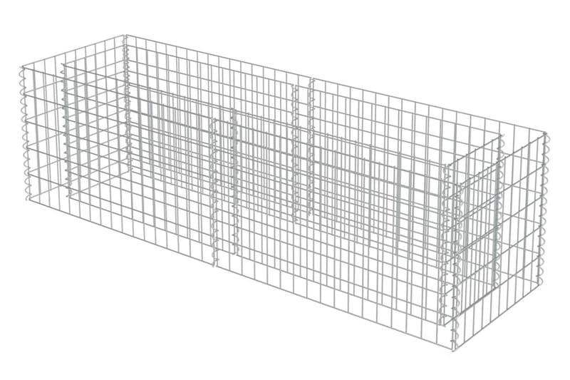 gabion-højbed 180x50x50 cm galvaniseret stål - Sølv - Hus & renovering - Indsynsbeskyttelse & indhegning - Mur - Gabion