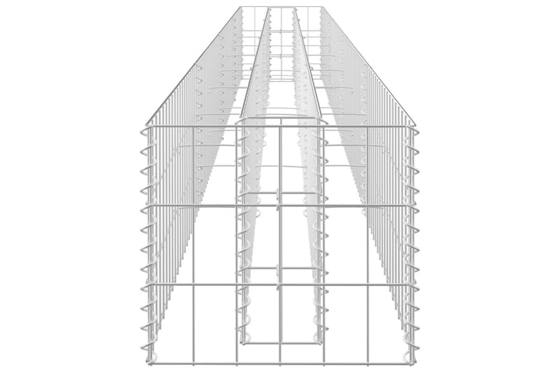 gabion-højbed 360x30x30 cm galvaniseret stål - Sølv - Hus & renovering - Indsynsbeskyttelse & indhegning - Mur - Gabion