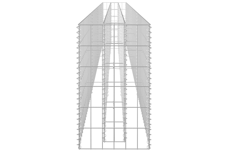 gabion-højbed 360x30x60 cm galvaniseret stål - Sølv - Hus & renovering - Indsynsbeskyttelse & indhegning - Mur - Gabion