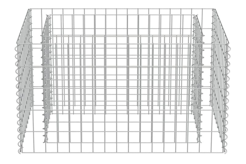 gabion-højbed 90x50x50 cm galvaniseret stål - Sølv - Hus & renovering - Indsynsbeskyttelse & indhegning - Mur - Gabion