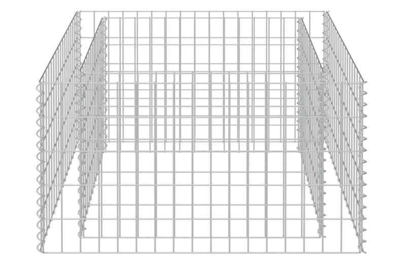 gabion-højbed 90x90x50 cm galvaniseret stål - Sølv - Hus & renovering - Indsynsbeskyttelse & indhegning - Mur - Gabion