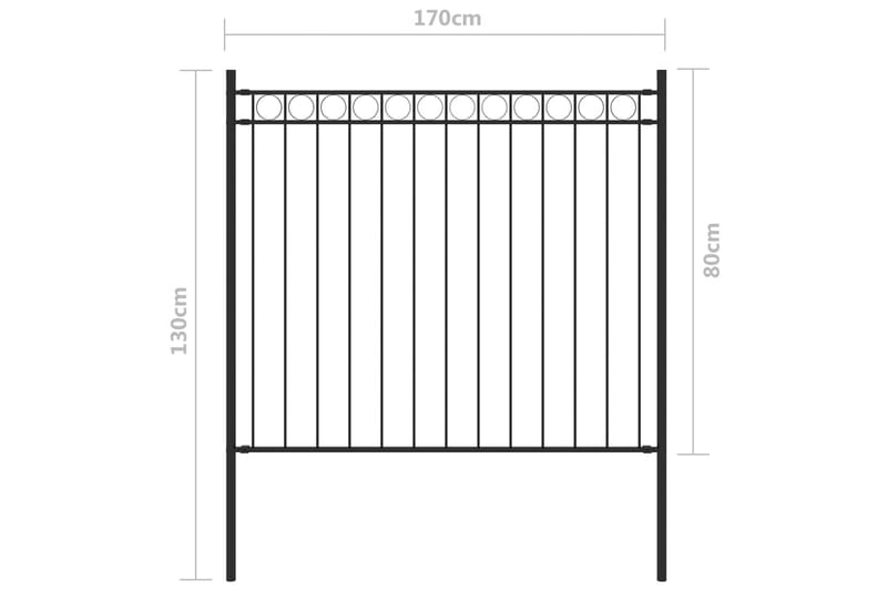 hegnspanel 1,7x0,8 cm stål sort - Sort - Smedejernshegn & jernstakit