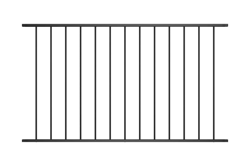 hegnspanel 1,7 x 0,75 m pulverlakeret stål sort - Sort - Hus & renovering - Indsynsbeskyttelse & indhegning - Stakit - Stakitstolper