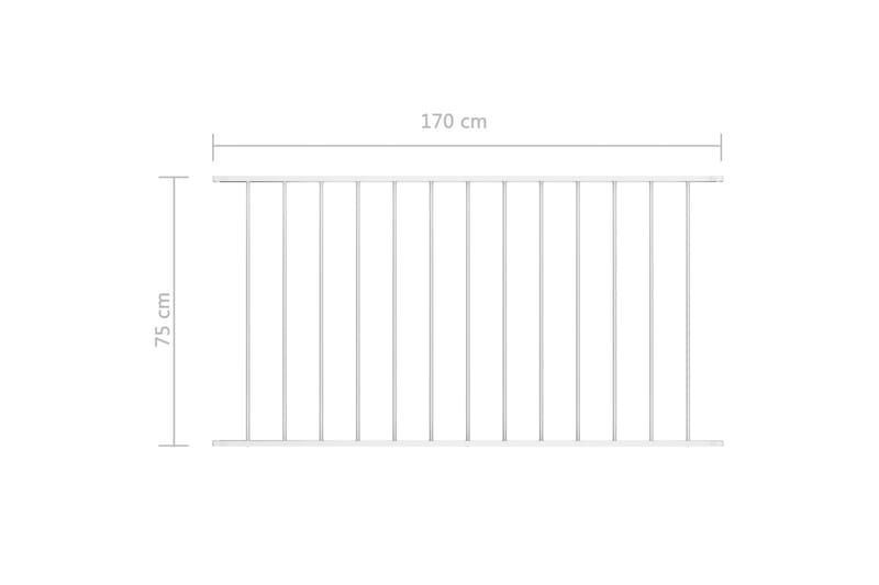 hegnspanel 1,7 x 0,75 m pulverlakeret stål hvid - Hvid - Hus & renovering - Indsynsbeskyttelse & indhegning - Stakit - Stakitstolper