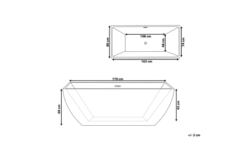 Alseda Badekar Fritstående - Hvid - Hus & renovering - Køkken & bad - Badeværelse - Badekar - Fritstående badekar