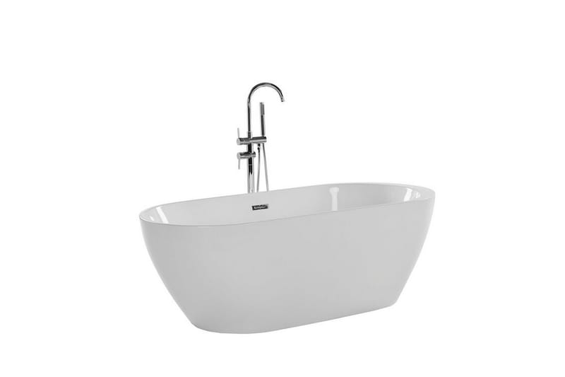 Badekar fritstående 160 cm hvid NEVIS - Hvid - Hus & renovering - Køkken & bad - Badeværelse - Badekar - Fritstående badekar