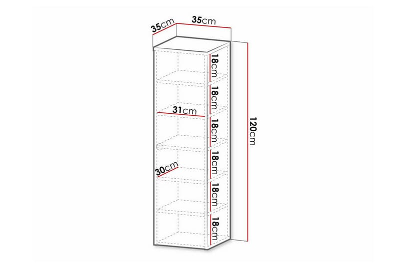 Glenndale Vægskab 35x35 cm - Grå - Hus & renovering - Køkken & bad - Badeværelse - Badeværelsesmøbler - Badeværelsesskab