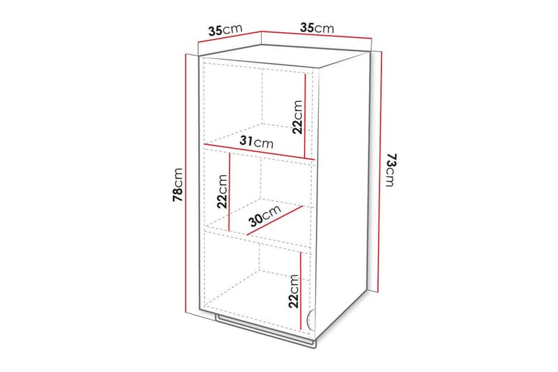 Glenndale Vægskab 35x35 cm - Sort - Hus & renovering - Køkken & bad - Badeværelse - Badeværelsesmøbler - Badeværelsesskab