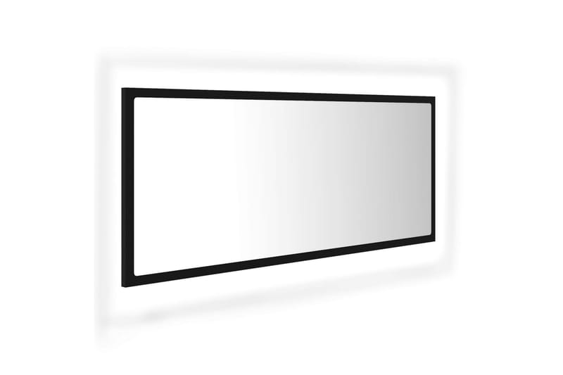 badeværelsesspejl m. LED-lys 100x8,5x37 cm spånplade sort - Sort - Hus & renovering - Køkken & bad - Badeværelse - Badeværelsesmøbler - Badeværelsesspejl