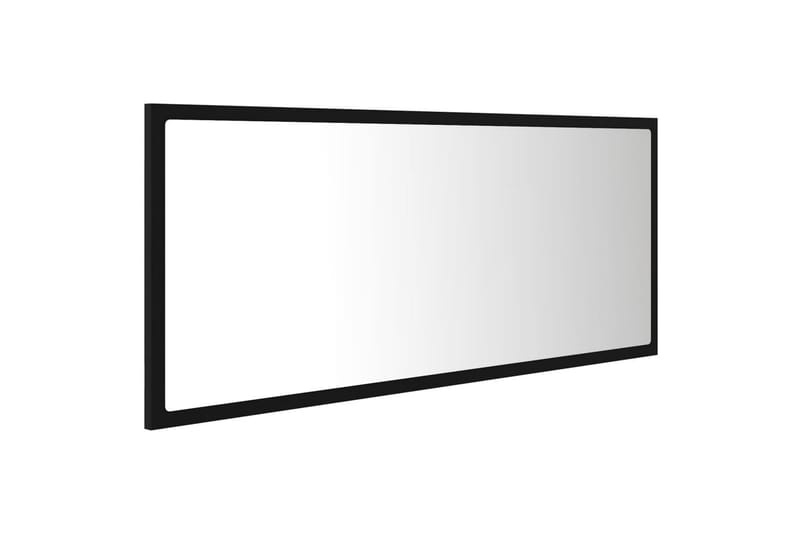 badeværelsesspejl m. LED-lys 100x8,5x37 cm spånplade sort - Sort - Hus & renovering - Køkken & bad - Badeværelse - Badeværelsesmøbler - Badeværelsesspejl