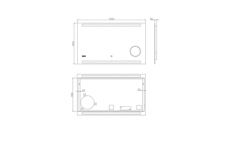 Kolerud Spejl 100x60 cm - Sølv - Hus & renovering - Køkken & bad - Badeværelse - Badeværelsesmøbler - Badeværelsesspejl