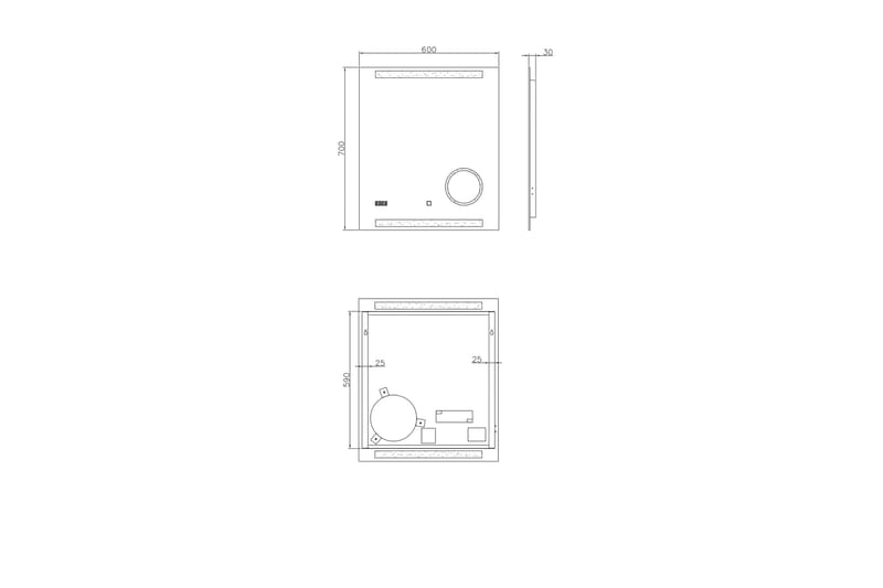 Kolerud Spejl 60x70 cm - Sølv - Hus & renovering - Køkken & bad - Badeværelse - Badeværelsesmøbler - Badeværelsesspejl