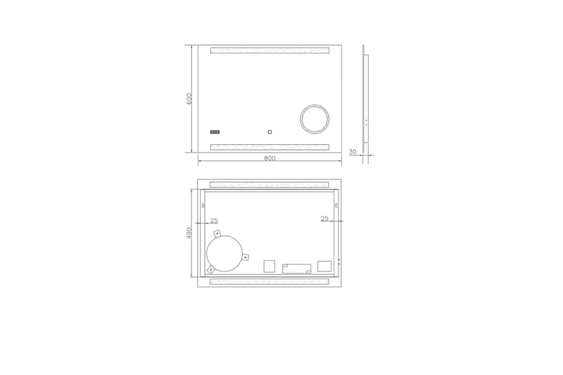 Kolerud Spejl 80x60 cm - Sølv - Hus & renovering - Køkken & bad - Badeværelse - Badeværelsesmøbler - Badeværelsesspejl