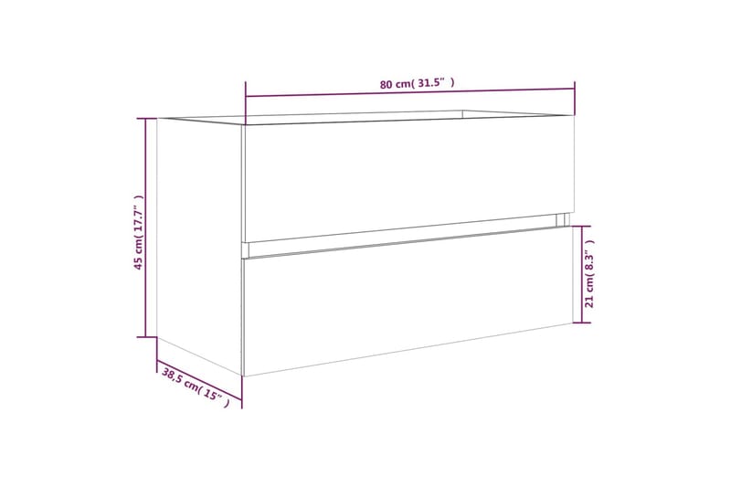 beBasic badeværelsesskab 80x38,5x45 cm konstrueret træ grå sonoma-eg - GrÃ¥ - Hus & renovering - Køkken & bad - Badeværelse - Badeværelsesmøbler - Underskab badeværelse