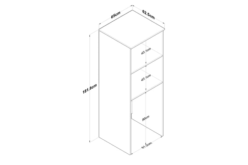 Elli Højskab Badeværelse - Hvid - Hus & renovering - Køkken & bad - Badeværelse - Badeværelsesmøbler - Badeværelsesskab