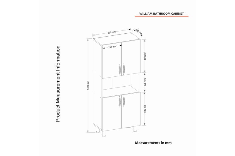 Huette Badeværelsesskab - Beige - Hus & renovering - Køkken & bad - Badeværelse - Badeværelsesmøbler - Badeværelsesskab