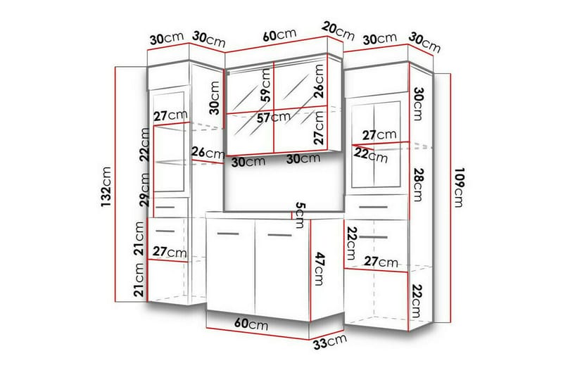 Galbally BadeværelsesMøbelsæt - Hvid - Hus & renovering - Køkken & bad - Badeværelse - Badeværelsesmøbler - Komplette møbelpakker