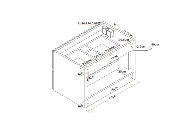 Bathlife Glädje Underskab 600 - Sort - Hus & renovering - Køkken & bad - Badeværelse - Badeværelsesmøbler - Underskab badeværelse