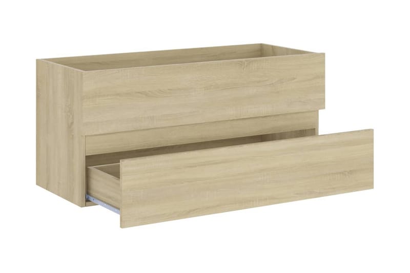 vaskeskab 100x38,5x45 cm spånplade sonoma-eg - Brun - Hus & renovering - Køkken & bad - Badeværelse - Badeværelsesmøbler - Underskab badeværelse