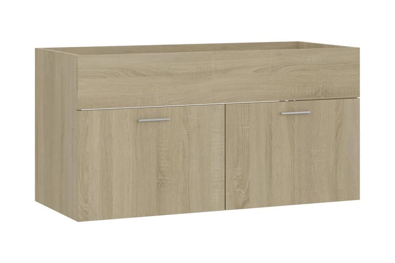 vaskeskab 90x38,5x46 cm spånplade sonoma-eg - Brun - Hus & renovering - Køkken & bad - Badeværelse - Badeværelsesmøbler - Underskab badeværelse