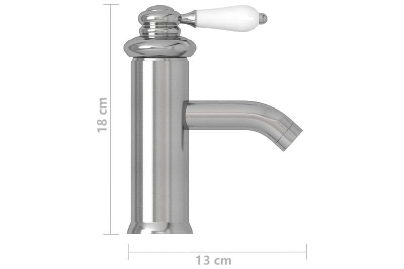 vandhane til badeværelseshåndvask 130x180 mm nikkel - Hus & renovering - Køkken & bad - Badeværelse - Blandingsbatterier & vandhaner - Håndvaskarmatur