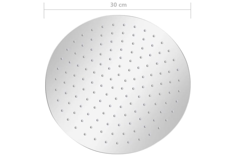 regnbrusehoved 30 cm rund rustfrit stål 304 - Sølv - Hus & renovering - Køkken & bad - Badeværelse - Brusearmatur & tilbehør - Loftbruser