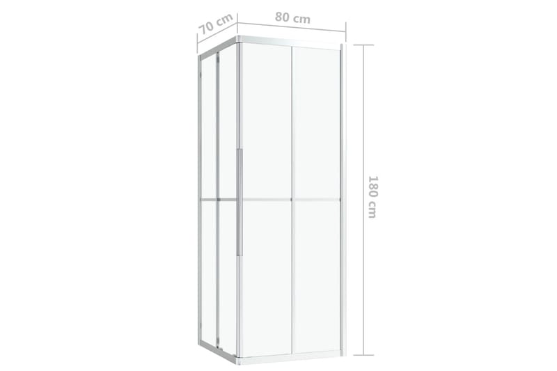 brusekabine 80x70x180 cm sikkerhedsglas - Hus & renovering - Køkken & bad - Badeværelse - Bruser - Brusevægge