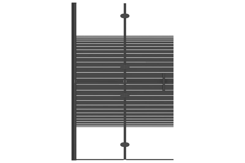 foldbar bruseafskærmning 80x140 cm sikkerhedsglas sort - Hus & renovering - Køkken & bad - Badeværelse - Bruser - Brusevægge