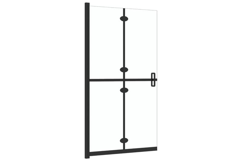 foldbar brusevæg 100x190 cm transparent sikkerhedsglas - gennemsigtig - Hus & renovering - Køkken & bad - Badeværelse - Bruser - Brusevægge