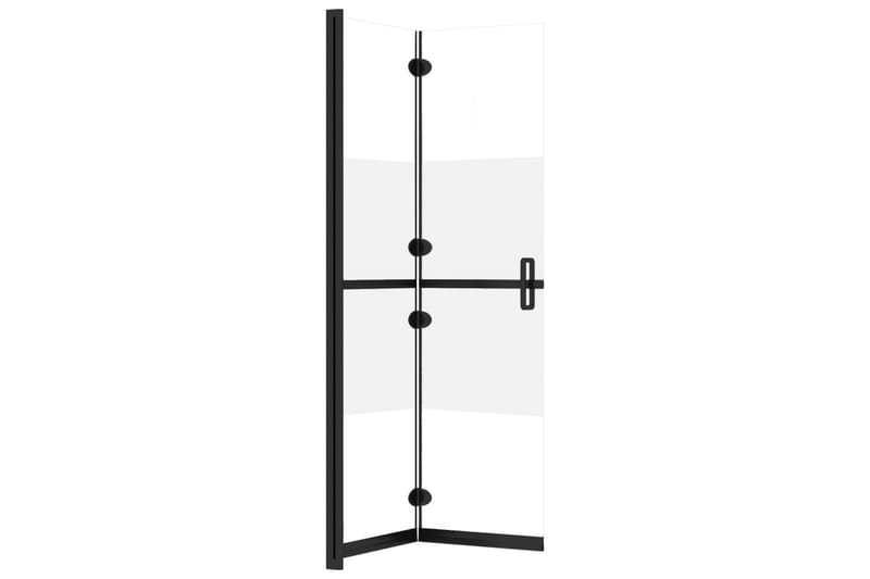 foldbar brusevæg 120x190 cm halvt matteret sikkerhedsglas - gennemsigtig - Hus & renovering - Køkken & bad - Badeværelse - Bruser - Brusevægge