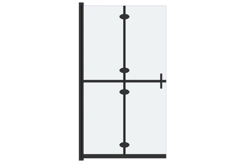 foldbar brusevæg 100x190 cm matteret sikkerhedsglas - gennemsigtig - Hus & renovering - Køkken & bad - Badeværelse - Bruser - Brusevægge