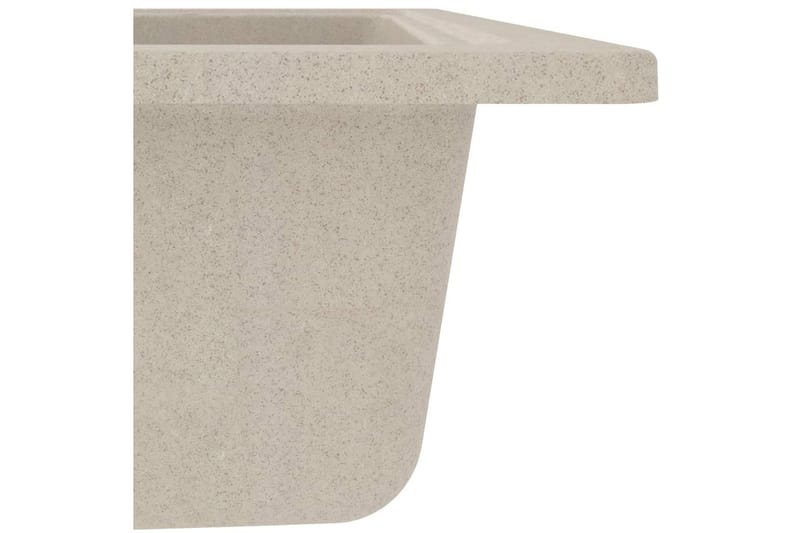 Køkkenvask Med Overløbshul Oval Granit Beige - Beige - Hus & renovering - Køkken & bad - Badeværelse - Håndvaske - Lille håndvask