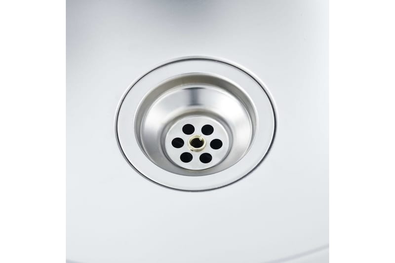 køkkenvask med strainer 800x600x155 mm rustfrit stål - Sølv - Lille håndvask