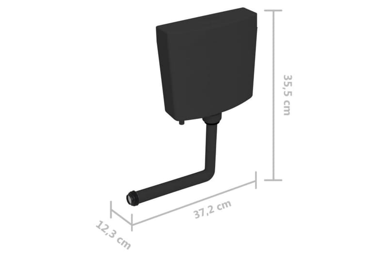 cisterne 3/6 l sort - Sort - Hus & renovering - Køkken & bad - Badeværelse - Toiletter & WC