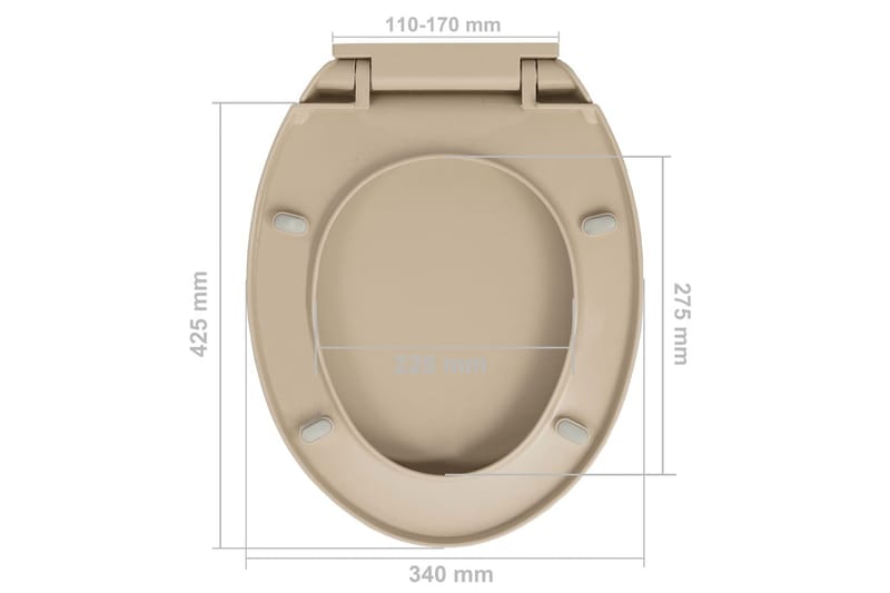 soft close toiletsæde oval beige - Beige - Hus & renovering - Køkken & bad - Badeværelse - Toiletter & WC - Toiletsæde