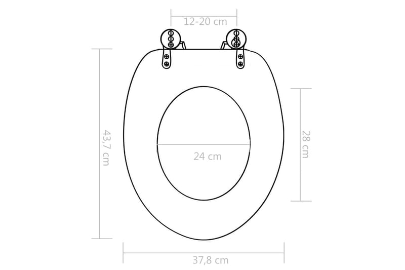 toiletsæde med låg MDF muslingeskalsdesign - Flerfarvet - Hus & renovering - Køkken & bad - Badeværelse - Toiletter & WC - Toiletsæde