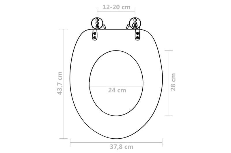 Toiletsæde Med Låg Mdf Savannedesign - Hus & renovering - Køkken & bad - Badeværelse - Toiletter & WC - Toiletsæde