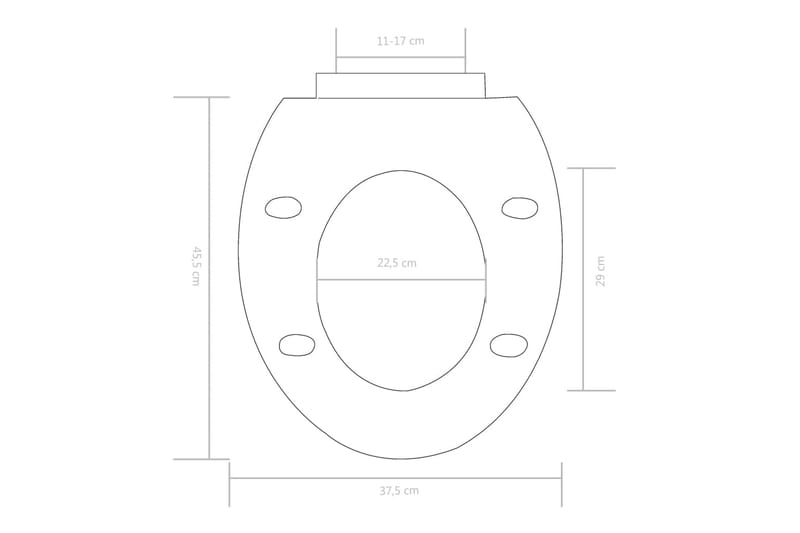 toiletsæde med soft-close og quick release-design sort - Sort - Hus & renovering - Køkken & bad - Badeværelse - Toiletter & WC - Toiletsæde