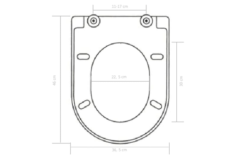 toiletsæde med soft-close og quick release-design sort - Sort - Hus & renovering - Køkken & bad - Badeværelse - Toiletter & WC - Toiletsæde