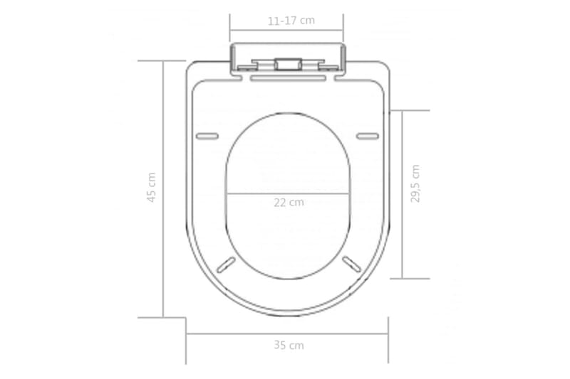 toiletsæde med soft-close og quick release-design sort - Sort - Hus & renovering - Køkken & bad - Badeværelse - Toiletter & WC - Toiletsæde