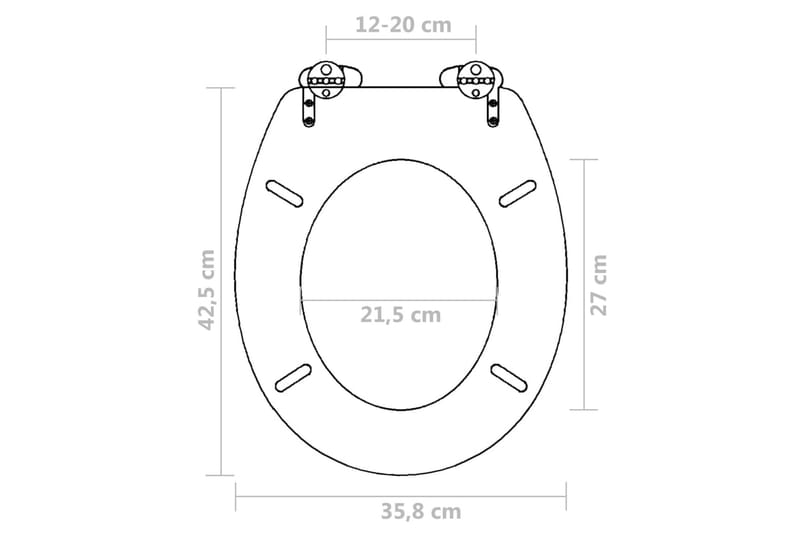 Toiletsæder Med Soft Close-Låg 2 Stk. Mdf Brun - Brun - Hus & renovering - Køkken & bad - Badeværelse - Toiletter & WC - Toiletsæde