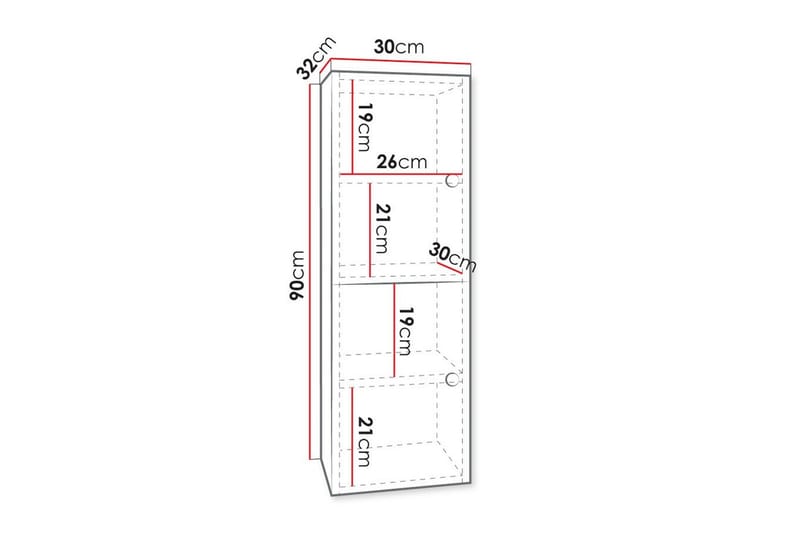 Dunvegan Højskab badeværelse 90 cm - Hvid - Hus & renovering - Køkken & bad - Køkken & bryggers - Bryggersindretning - Vasketøjsskab