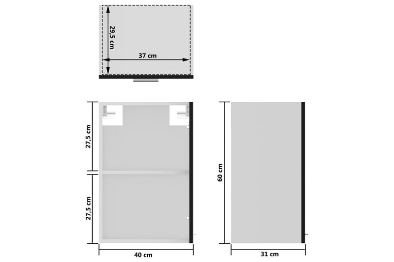 Køkkenskab 40x31x60 cm spånplade sort - Sort - Hus & renovering - Køkken & bad - Køkken & bryggers - Køkkenindretning - Køkkenskab