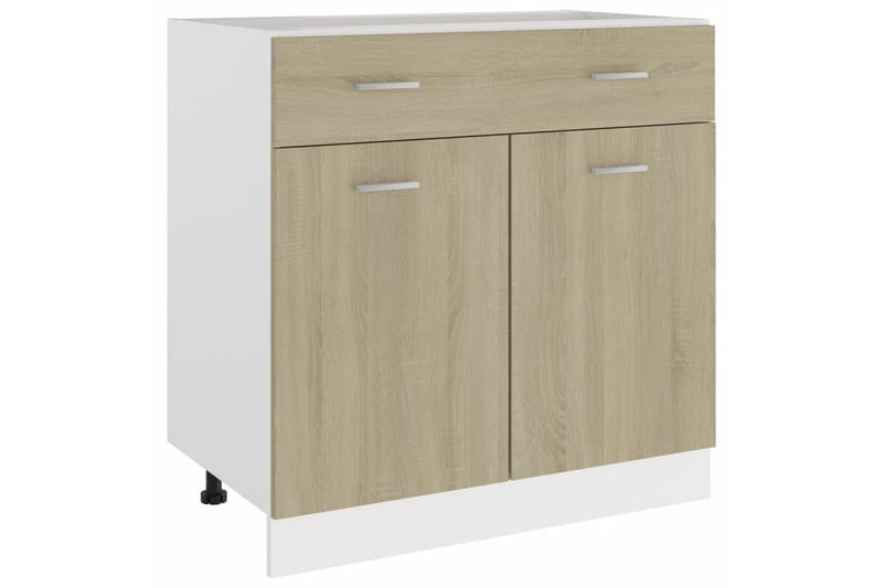 Skuffeunderskab 80x46x81,5 cm spånplade sonoma-eg - Brun - Hus & renovering - Køkken & bad - Køkken & bryggers - Køkkenindretning - Køkkenskab