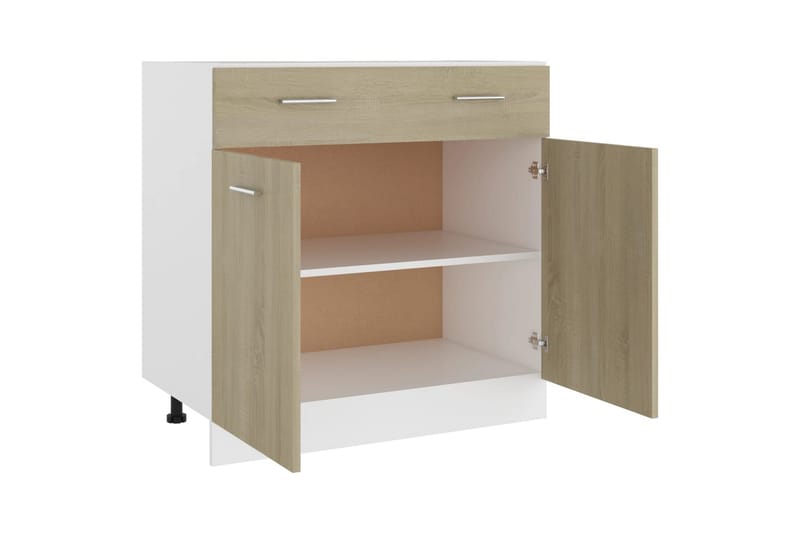 Skuffeunderskab 80x46x81,5 cm spånplade sonoma-eg - Brun - Hus & renovering - Køkken & bad - Køkken & bryggers - Køkkenindretning - Køkkenskab