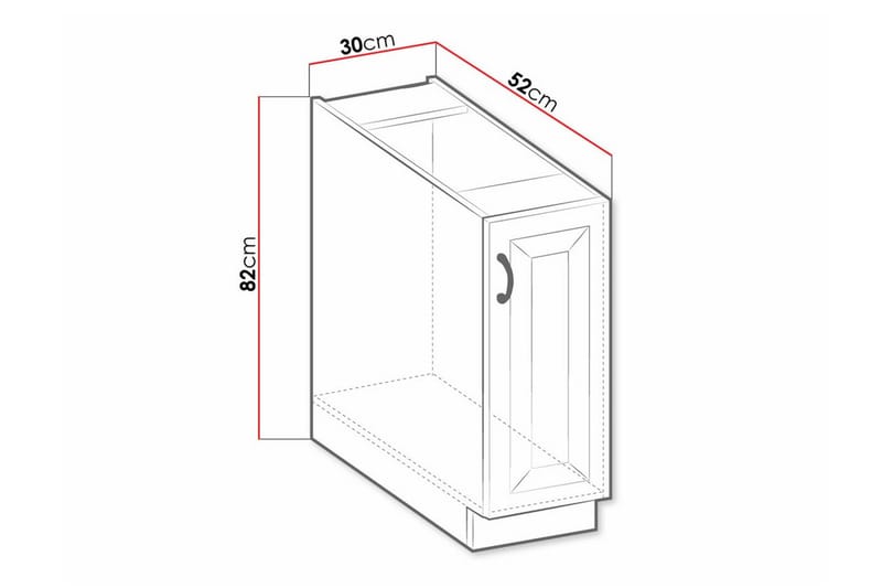 Templemore Køkkenskab 30 cm - Brun/Træ - Hus & renovering - Køkken & bad - Køkken & bryggers - Køkkenindretning - Køkkenskab