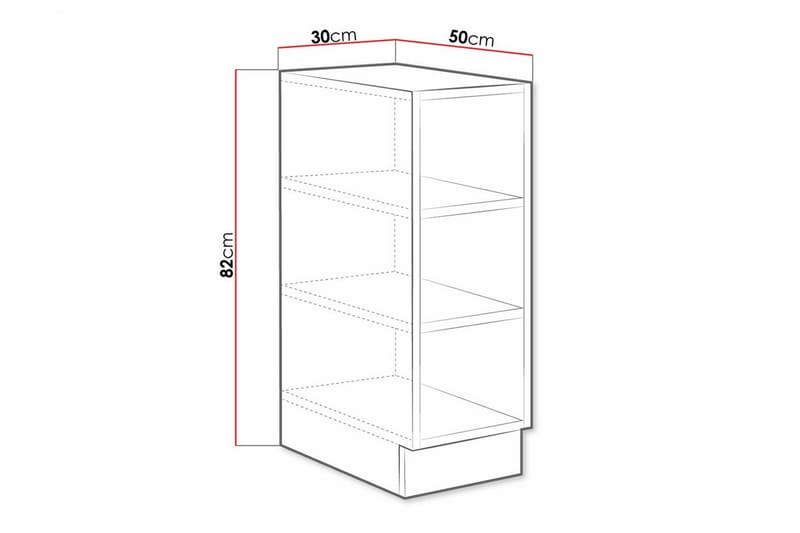 Templemore Køkkenskab 30 cm - Hvid - Hus & renovering - Køkken & bad - Køkken & bryggers - Køkkenindretning - Køkkenskab